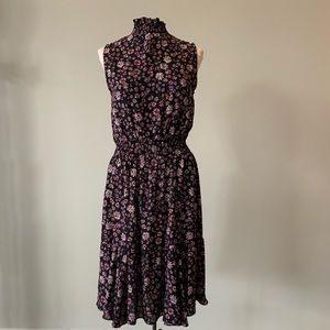 Nanette Lepore Black Sleeveless Floral Dress